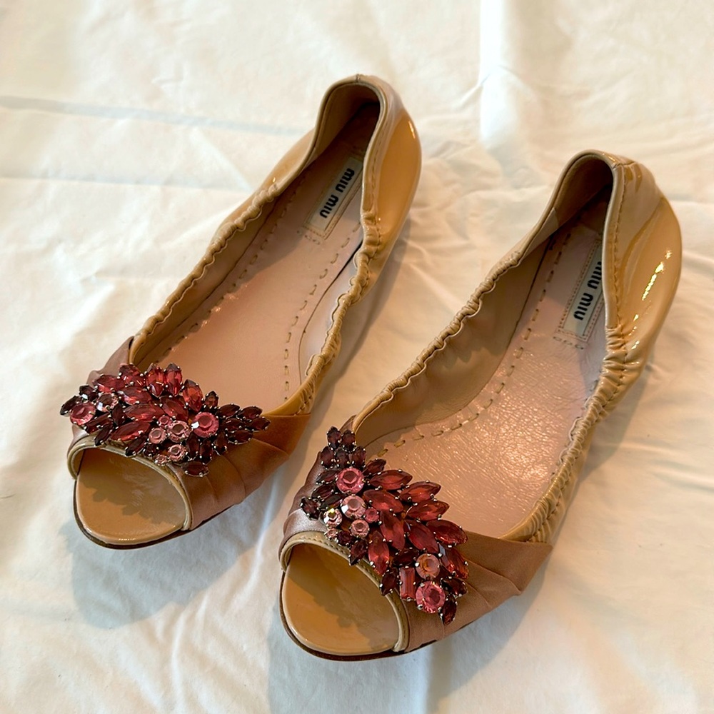 Miu Miu Peeptoe Ballet Flats